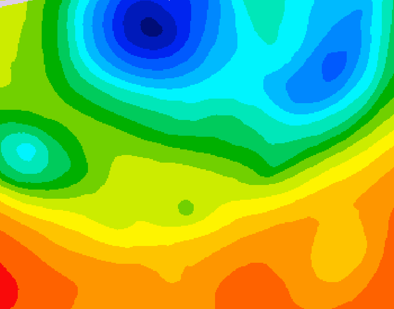 GDPS 500 millibar geopotential height 030 hour forecast chart for Canada based on 2026/06/03 1200Z data