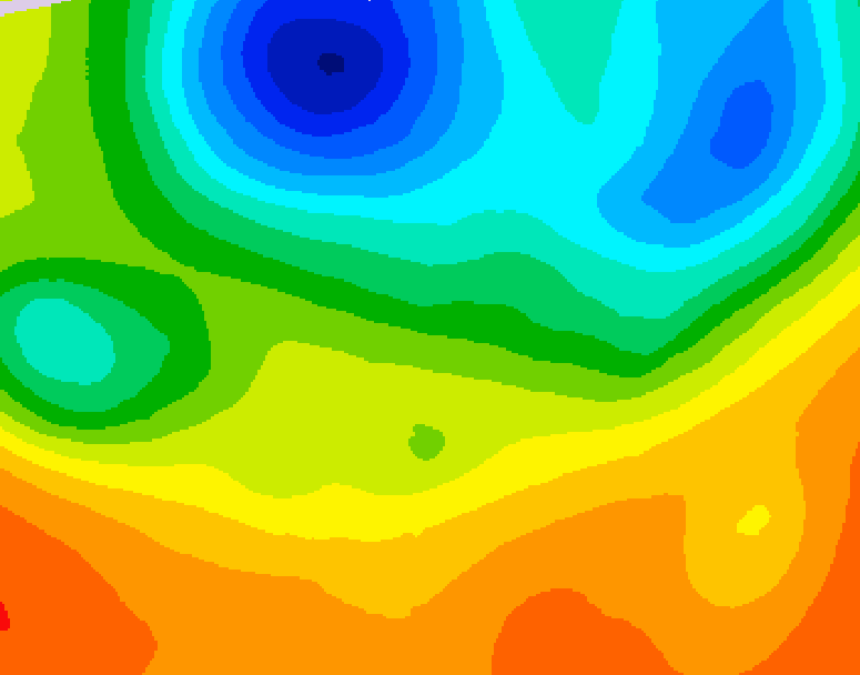 GDPS 500 millibar geopotential height 036 hour forecast chart for Canada based on 2026/06/03 1200Z data