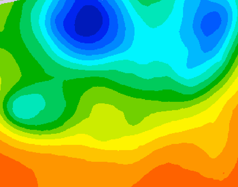 GDPS 500 millibar geopotential height 054 hour forecast chart for Canada based on 2026/06/03 1200Z data
