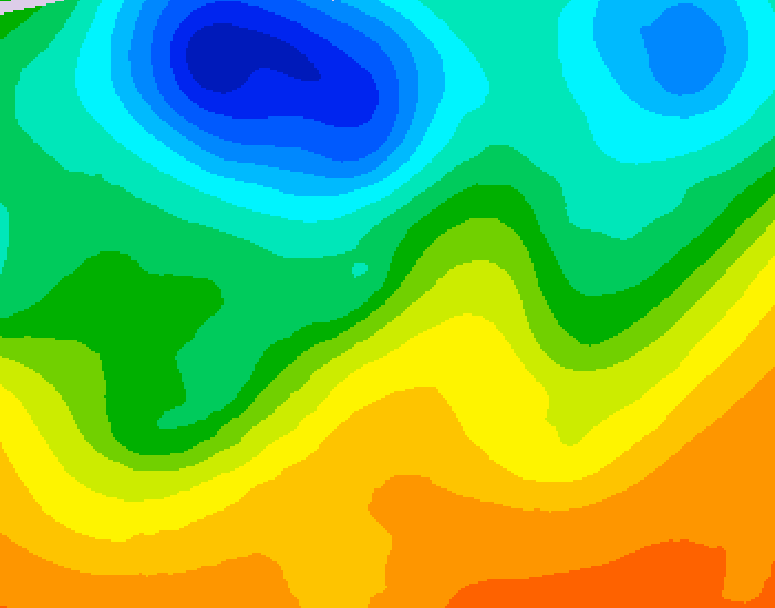 GDPS 500 millibar geopotential height 090 hour forecast chart for Canada based on 2026/06/03 1200Z data