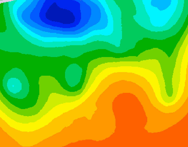 GDPS 500 millibar geopotential height 126 hour forecast chart for Canada based on 2026/06/03 1200Z data