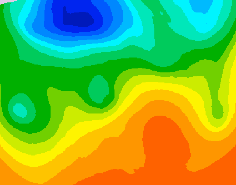 GDPS 500 millibar geopotential height 132 hour forecast chart for Canada based on 2026/06/03 1200Z data