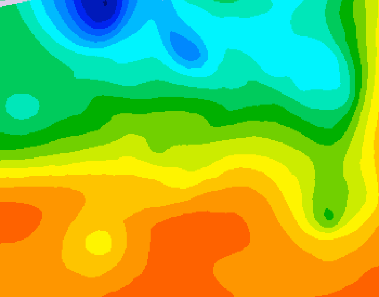 GDPS 500 millibar geopotential height 222 hour forecast chart for Canada based on 2026/06/03 1200Z data