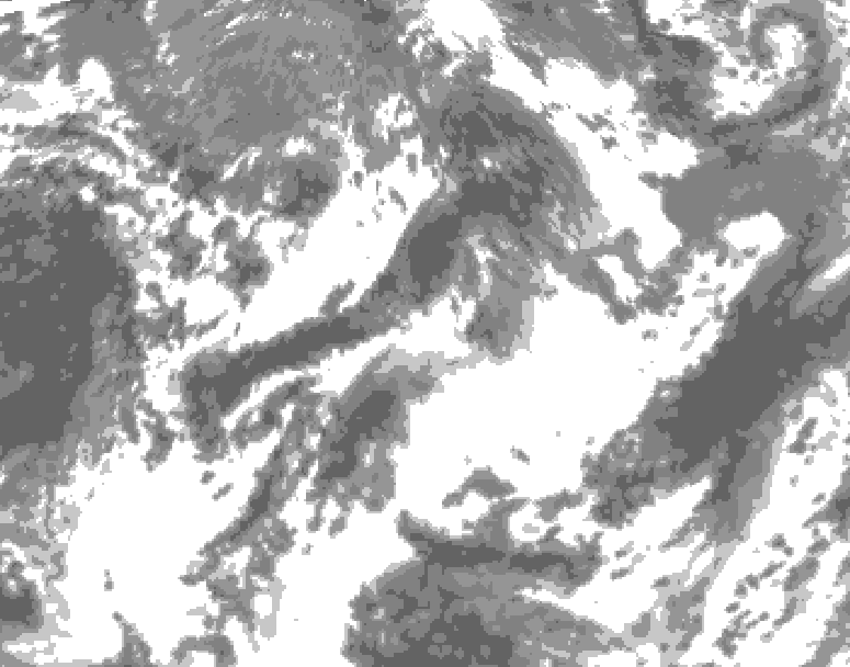 GDPS total cloud 096 hour forecast chart for Canada based on 2026/06/03 1200Z data