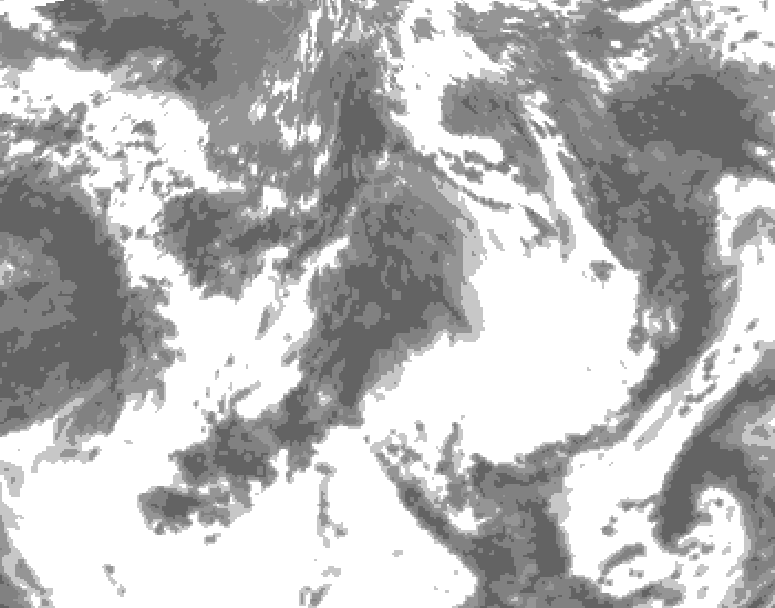 GDPS total cloud 198 hour forecast chart for Canada based on 2026/06/03 1200Z data