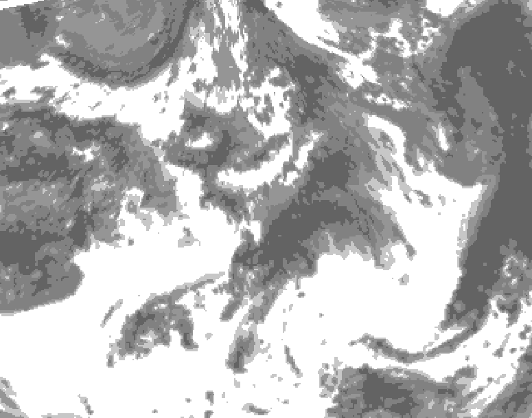 GDPS total cloud 222 hour forecast chart for Canada based on 2026/06/03 1200Z data