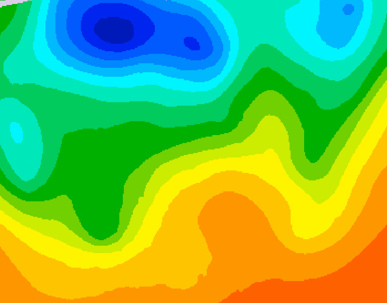 GDPS 500 millibar geopotential height 096 hour forecast chart for Canada based on 2026/06/04 0000Z data