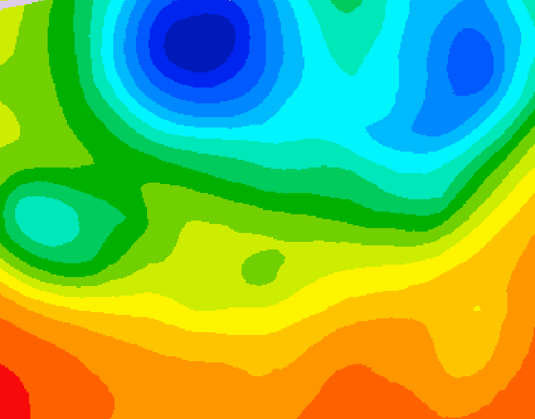 GDPS 500 millibar geopotential height 018 hour forecast chart for Canada based on 2026/06/04 1200Z data