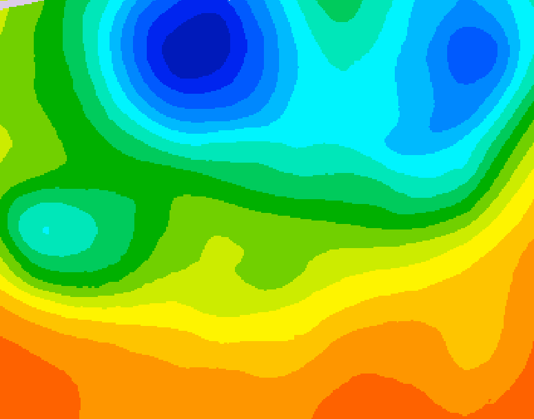 GDPS 500 millibar geopotential height 024 hour forecast chart for Canada based on 2026/06/04 1200Z data