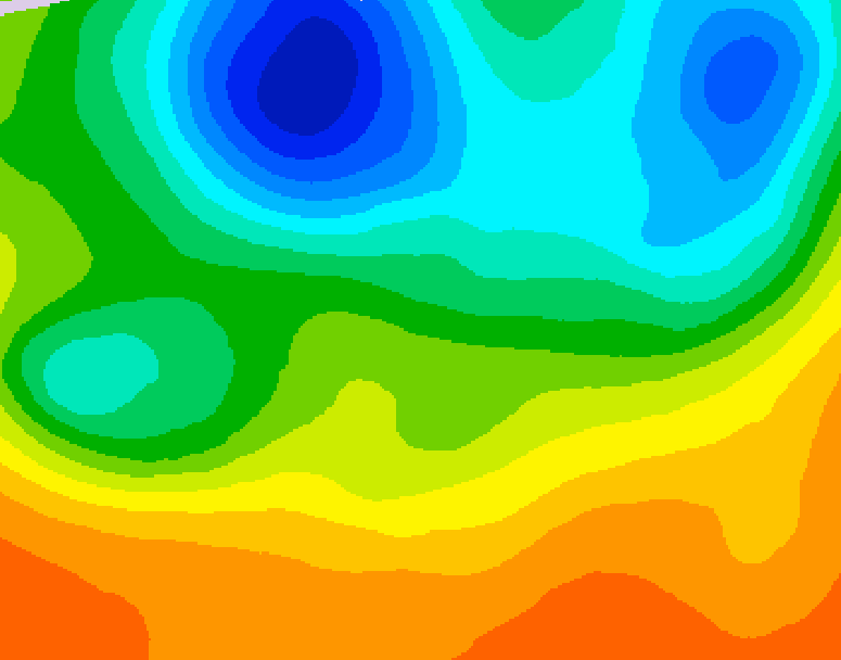 GDPS 500 millibar geopotential height 030 hour forecast chart for Canada based on 2026/06/04 1200Z data