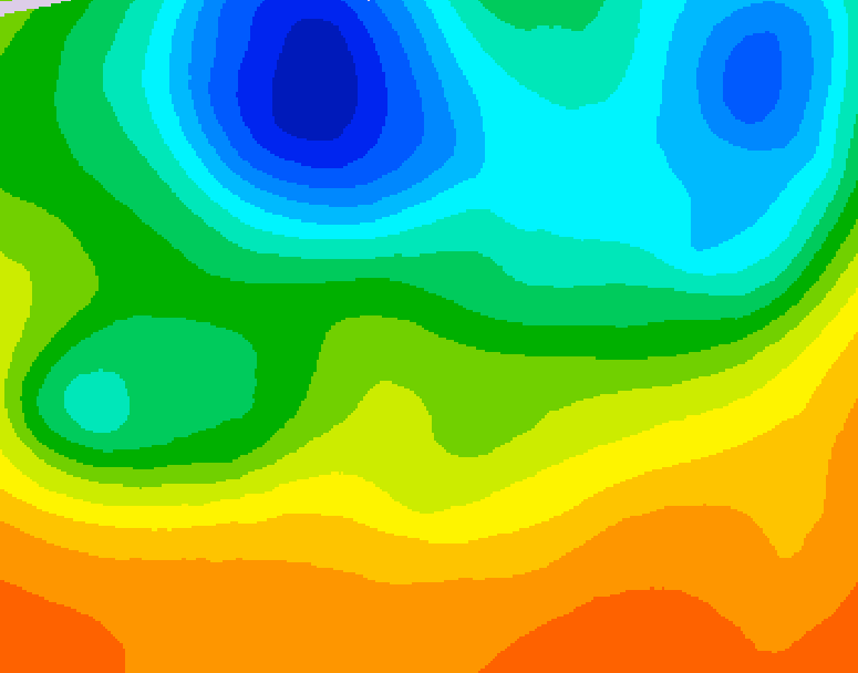 GDPS 500 millibar geopotential height 036 hour forecast chart for Canada based on 2026/06/04 1200Z data