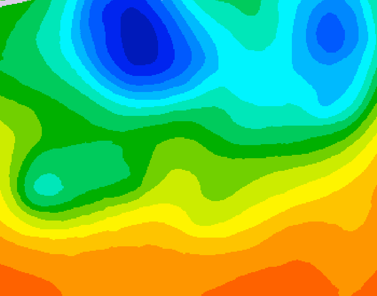 GDPS 500 millibar geopotential height 042 hour forecast chart for Canada based on 2026/06/04 1200Z data