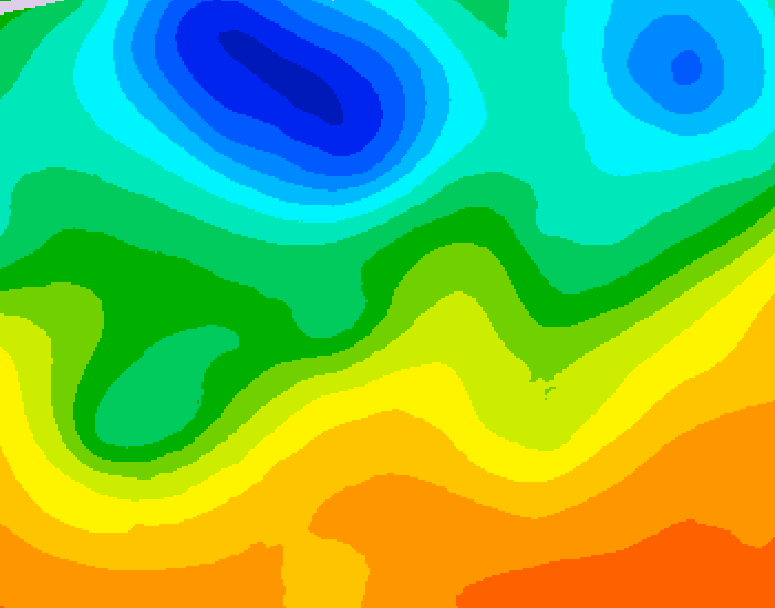 GDPS 500 millibar geopotential height 060 hour forecast chart for Canada based on 2026/06/04 1200Z data