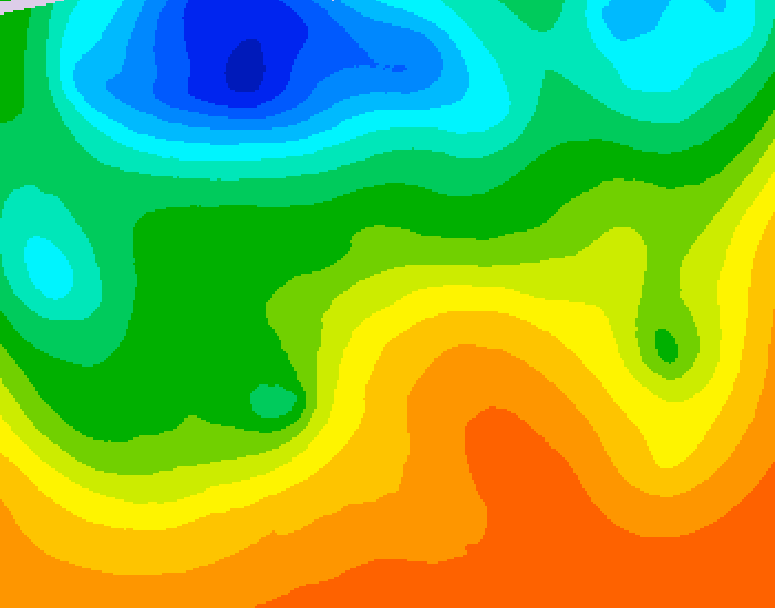 GDPS 500 millibar geopotential height 102 hour forecast chart for Canada based on 2026/06/04 1200Z data