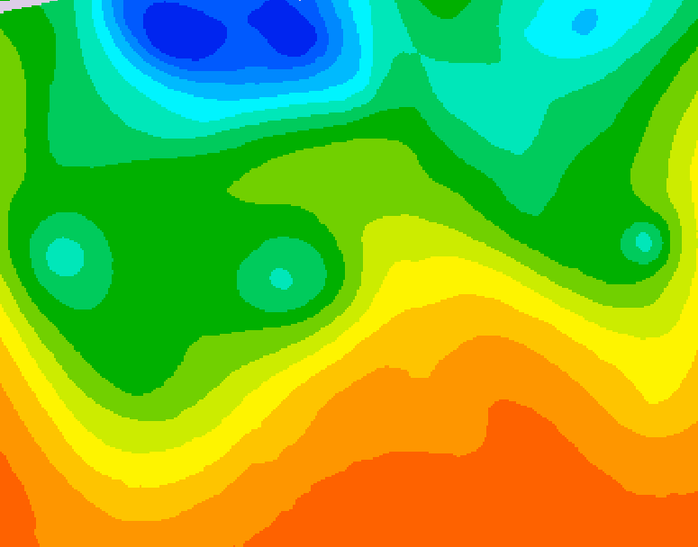 GDPS 500 millibar geopotential height 132 hour forecast chart for Canada based on 2026/06/04 1200Z data