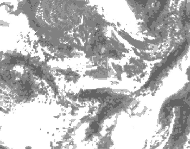 GDPS total cloud 024 hour forecast chart for Canada based on 2026/06/04 0000Z data