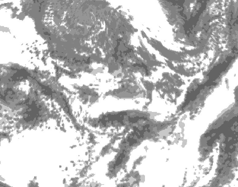 GDPS total cloud 012 hour forecast chart for Canada based on 2026/06/04 1200Z data