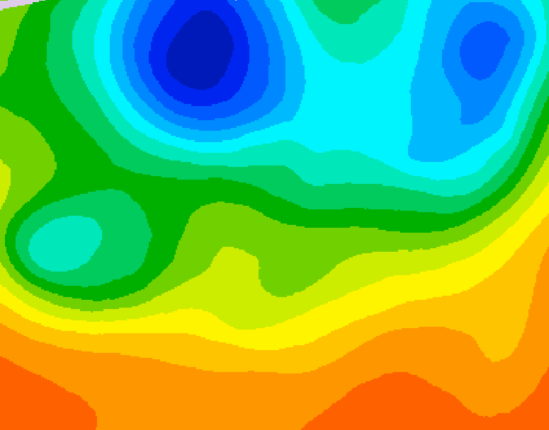 GDPS 500 millibar geopotential height 006 hour forecast chart for Canada based on 2026/06/05 1200Z data