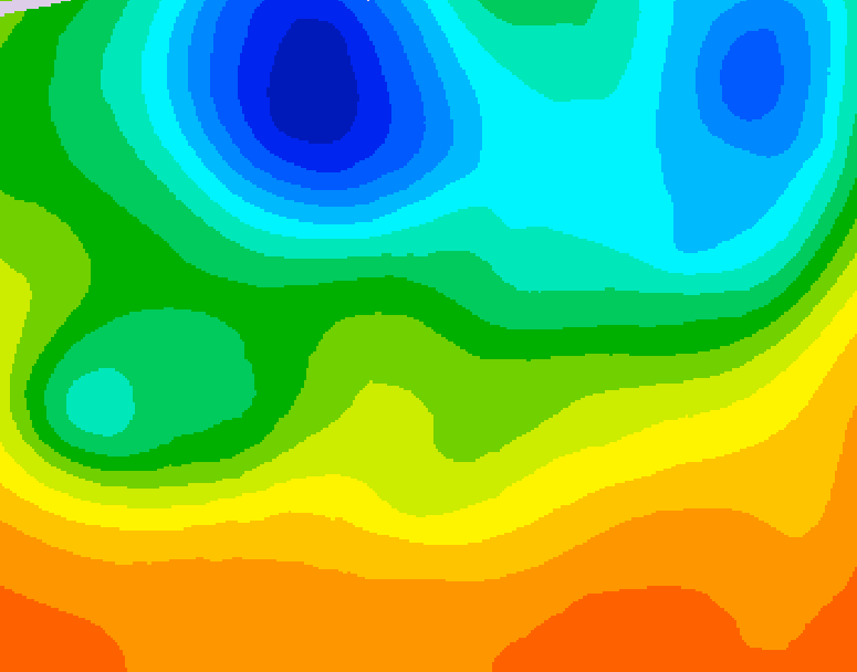 GDPS 500 millibar geopotential height 012 hour forecast chart for Canada based on 2026/06/05 1200Z data