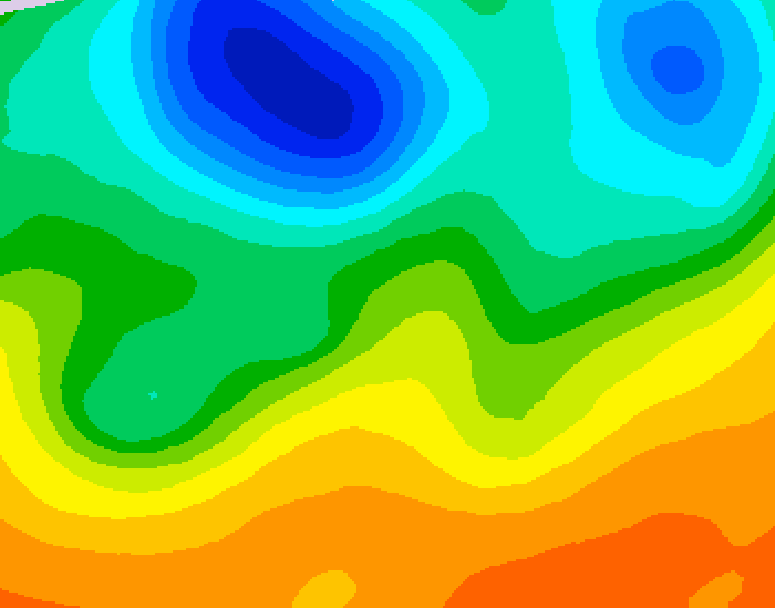 GDPS 500 millibar geopotential height 030 hour forecast chart for Canada based on 2026/06/05 1200Z data