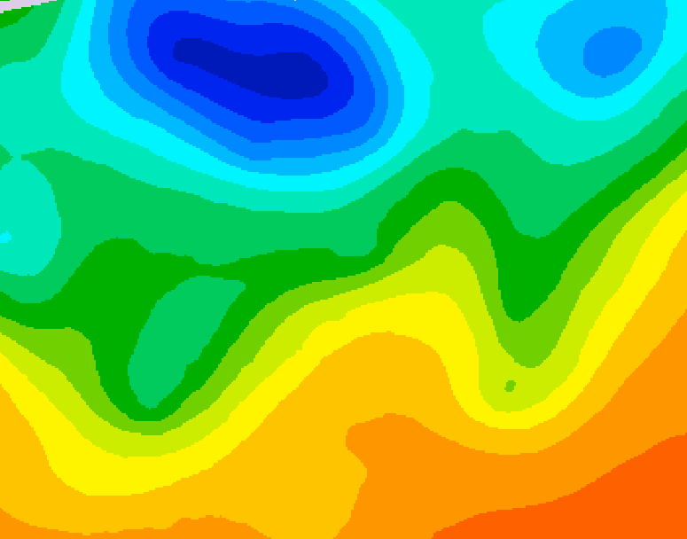 GDPS 500 millibar geopotential height 048 hour forecast chart for Canada based on 2026/06/05 1200Z data