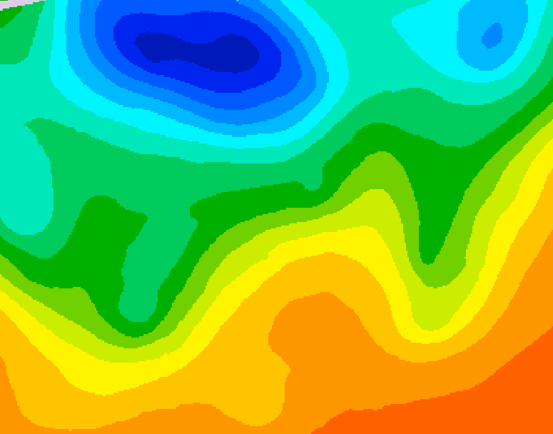 GDPS 500 millibar geopotential height 054 hour forecast chart for Canada based on 2026/06/05 1200Z data
