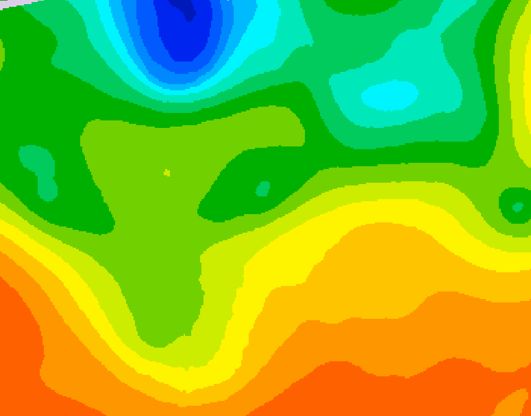 GDPS 500 millibar geopotential height 132 hour forecast chart for Canada based on 2026/06/05 1200Z data