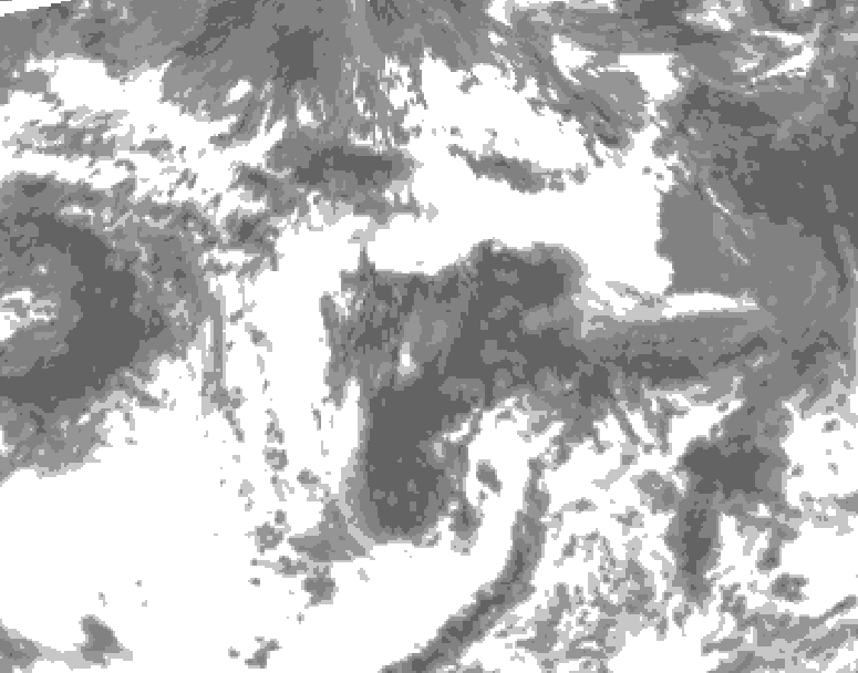GDPS total cloud 192 hour forecast chart for Canada based on 2026/06/05 0000Z data