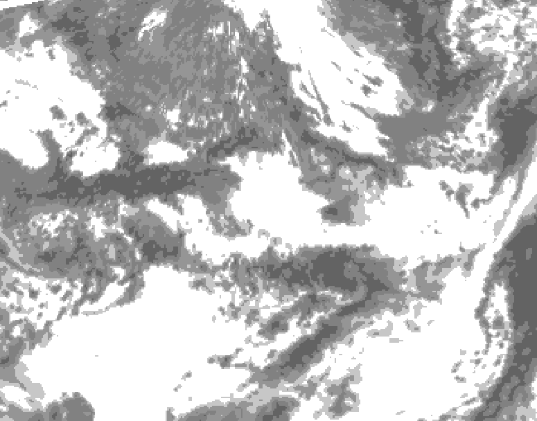 GDPS total cloud 006 hour forecast chart for Canada based on 2026/06/05 1200Z data