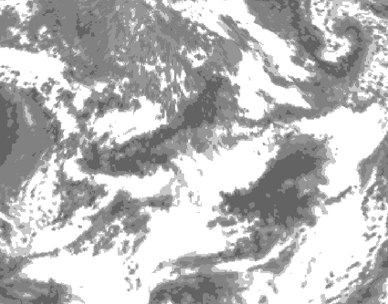 GDPS total cloud 030 hour forecast chart for Canada based on 2026/06/05 1200Z data