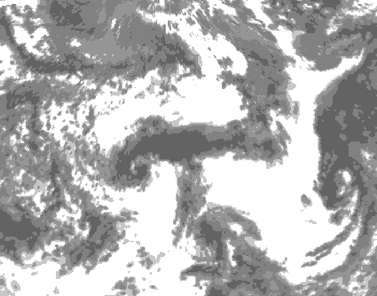 GDPS total cloud 084 hour forecast chart for Canada based on 2026/06/05 1200Z data
