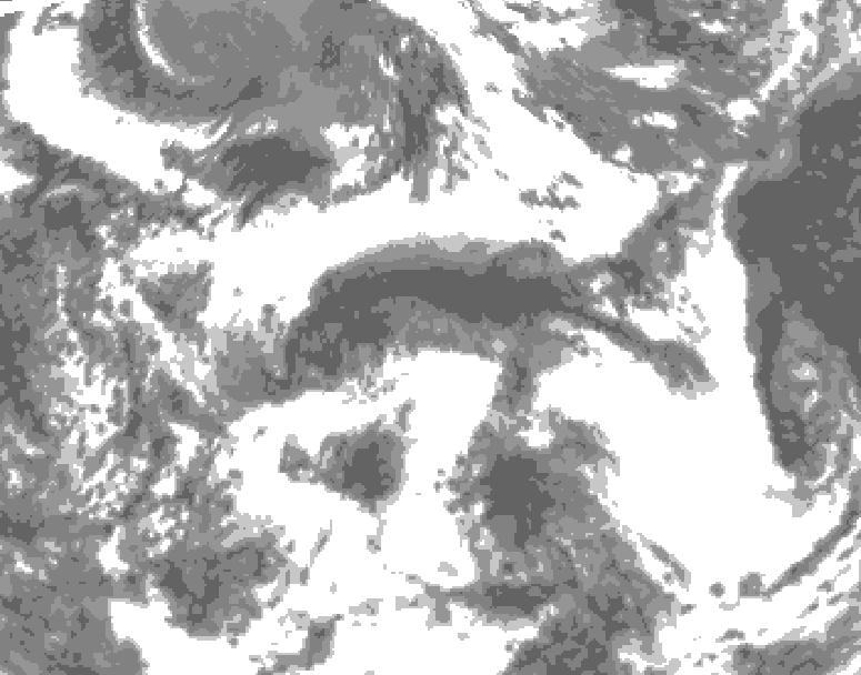 GDPS total cloud 102 hour forecast chart for Canada based on 2026/06/05 1200Z data