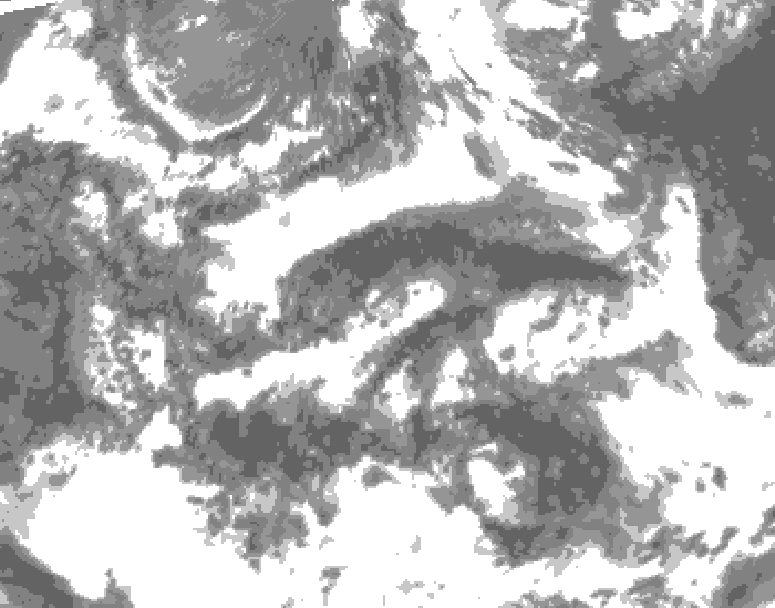 GDPS total cloud 126 hour forecast chart for Canada based on 2026/06/05 1200Z data
