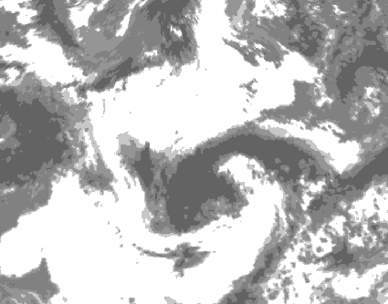 GDPS total cloud 198 hour forecast chart for Canada based on 2026/06/05 1200Z data
