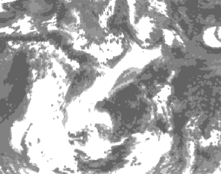 GDPS total cloud 240 hour forecast chart for Canada based on 2026/06/05 1200Z data