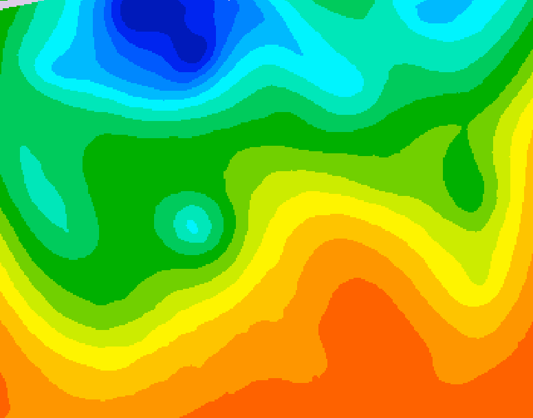GDPS 500 millibar geopotential height 072 hour forecast chart for Canada based on 2026/06/06 0000Z data