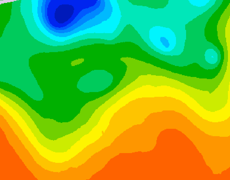 GDPS 500 millibar geopotential height 096 hour forecast chart for Canada based on 2026/06/06 0000Z data
