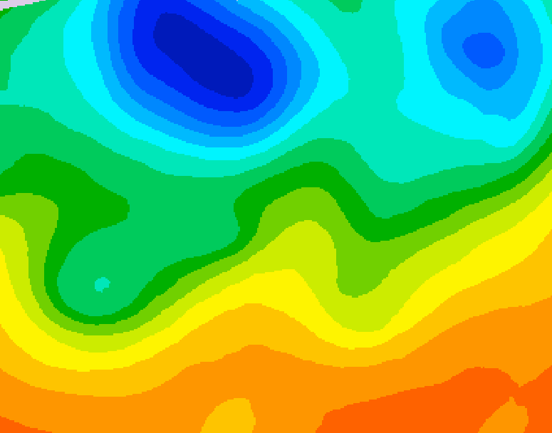 GDPS 500 millibar geopotential height 006 hour forecast chart for Canada based on 2026/06/06 1200Z data
