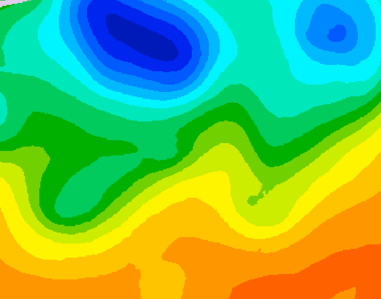 GDPS 500 millibar geopotential height 012 hour forecast chart for Canada based on 2026/06/06 1200Z data