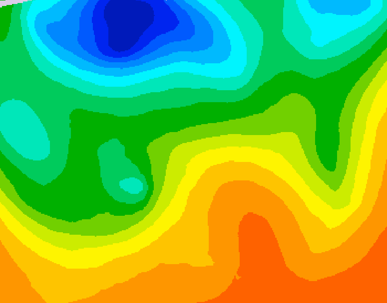 GDPS 500 millibar geopotential height 048 hour forecast chart for Canada based on 2026/06/06 1200Z data