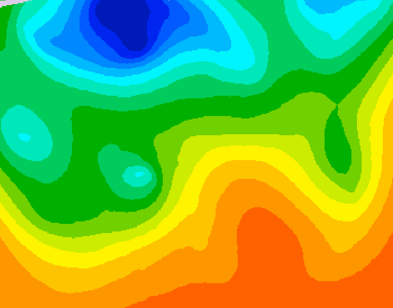 GDPS 500 millibar geopotential height 054 hour forecast chart for Canada based on 2026/06/06 1200Z data