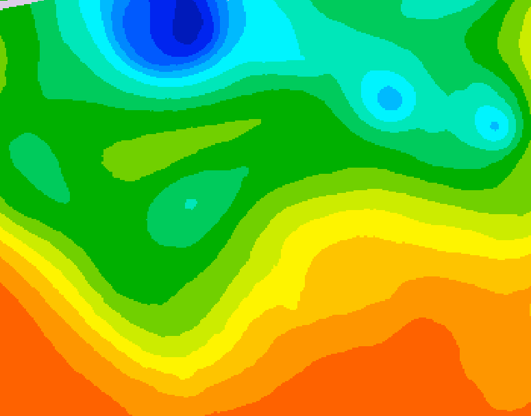 GDPS 500 millibar geopotential height 096 hour forecast chart for Canada based on 2026/06/06 1200Z data