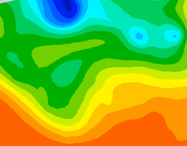 GDPS 500 millibar geopotential height 102 hour forecast chart for Canada based on 2026/06/06 1200Z data