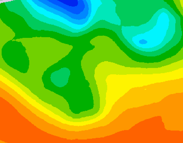 GDPS 500 millibar geopotential height 120 hour forecast chart for Canada based on 2026/06/06 1200Z data