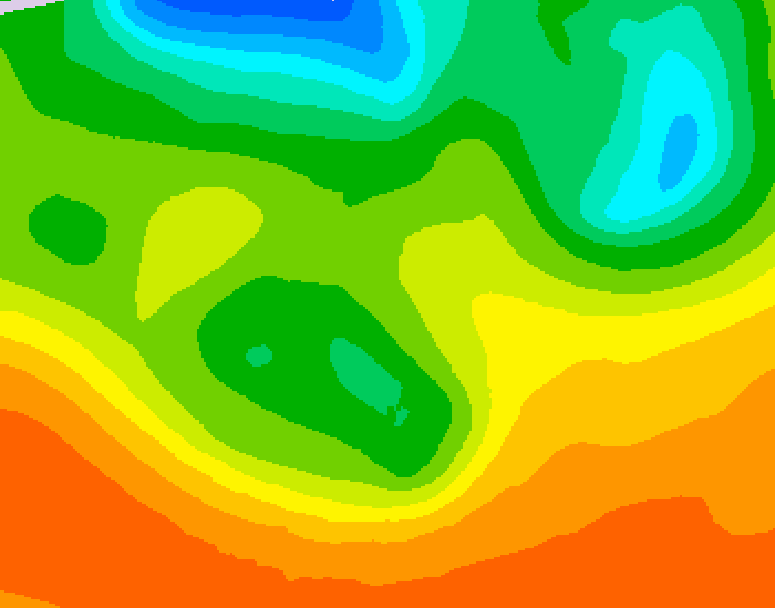 GDPS 500 millibar geopotential height 132 hour forecast chart for Canada based on 2026/06/06 1200Z data