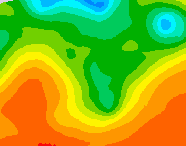 GDPS 500 millibar geopotential height 198 hour forecast chart for Canada based on 2026/06/06 1200Z data