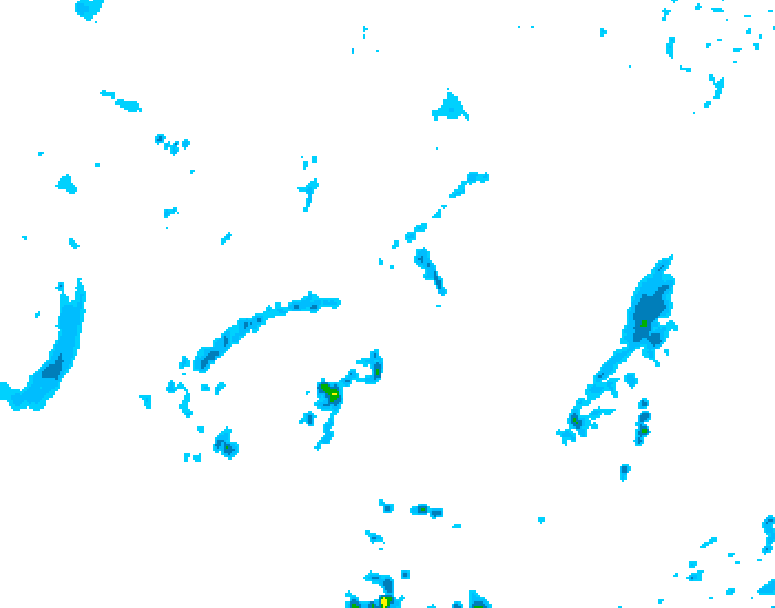 GDPS precipitation 024 hour forecast chart for Canada based on 2026/06/06 1200Z data