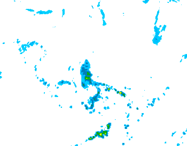 GDPS precipitation 132 hour forecast chart for Canada based on 2026/06/06 1200Z data