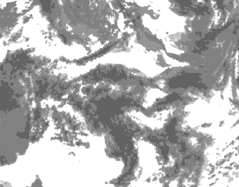 GDPS total cloud 132 hour forecast chart for Canada based on 2026/06/06 0000Z data