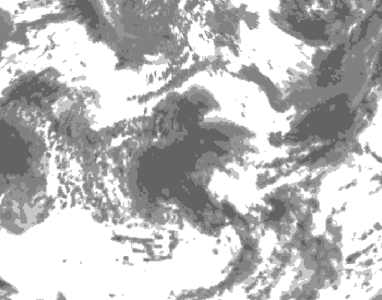 GDPS total cloud 144 hour forecast chart for Canada based on 2026/06/06 0000Z data